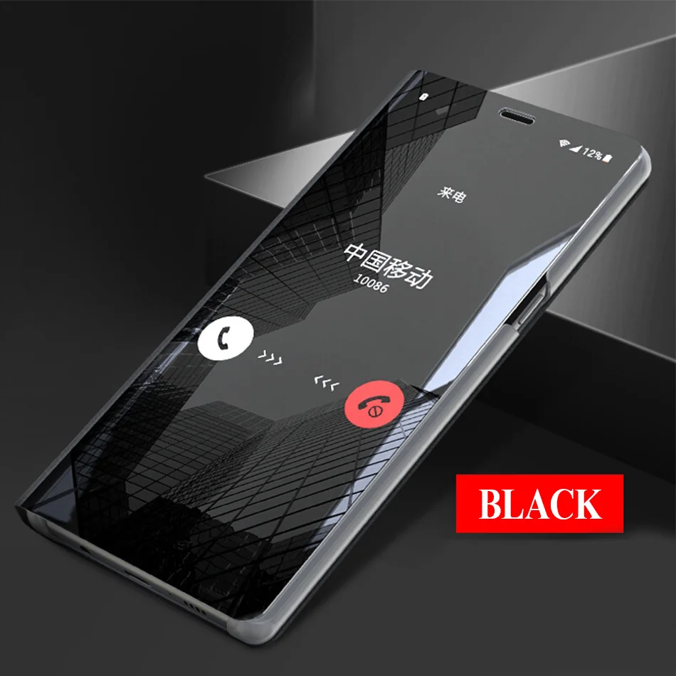Black Роскошный Magentic умный зеркальный чехол для телефона Xiaomi Redmi Note 7 6 5 4x K20 8 Pro противоударный чехол для Redmi 7 7A k20 флип-чехол s - Цвет: Black