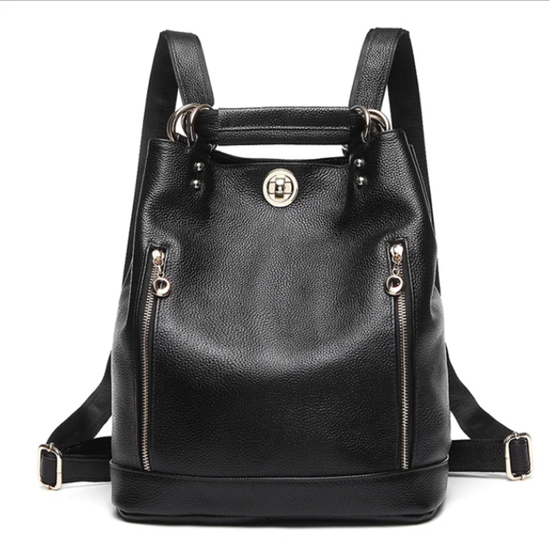 Женская сумка из натуральной кожи женский рюкзак школьный для девушек