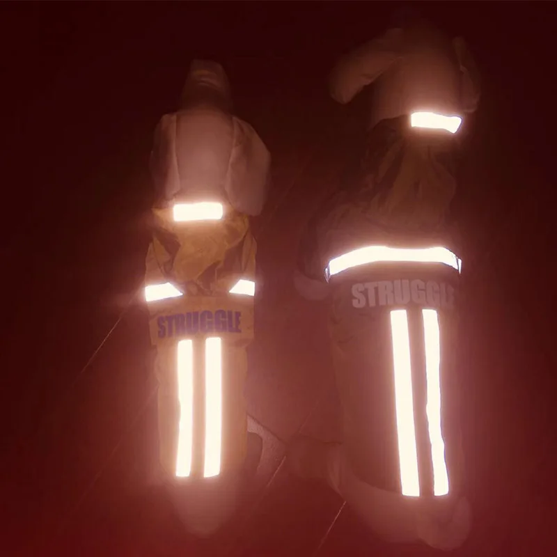 Дождевик для собак водонепроницаемый дождевик маленьких с 4 полосками