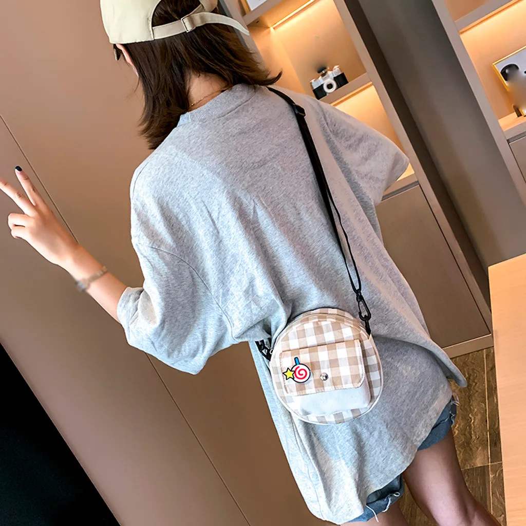 

Women Messenger Bags Canvas Small Bag Female Wild Simple Square Bag Casual Shoulder Messenger Bag Phone beach Bag sac #LL