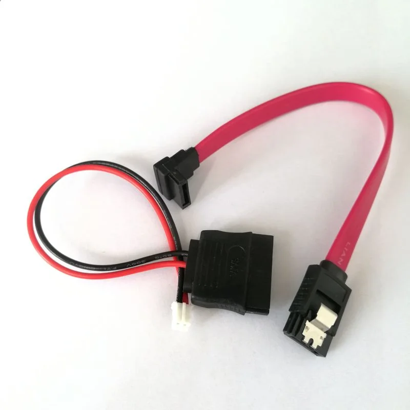 

2Pin Female to SATA Power 90 Degree SATA Data Cable for Computer PC Mini Chassiss Host Case ITX Motherboard SSD HDD Hard Disk