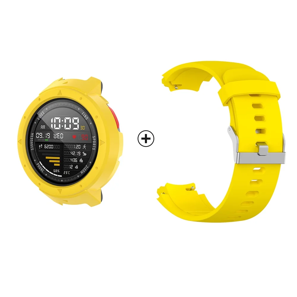 Браслет для Amazfit Verge умные часы с ремнем для Xiaomi Amazfit Verge 3 чехол силиконовый ремешок для часов+ средство защиты ПК Рамка