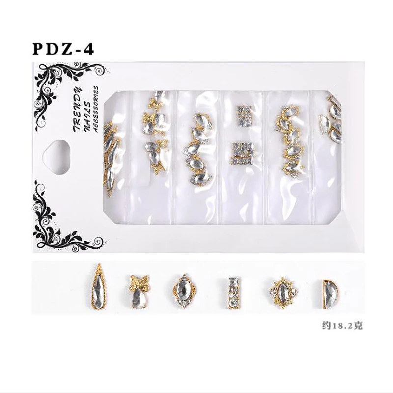 Украшения для ногтей новые украшения дизайна стразы из сплава смешанные Стразы с