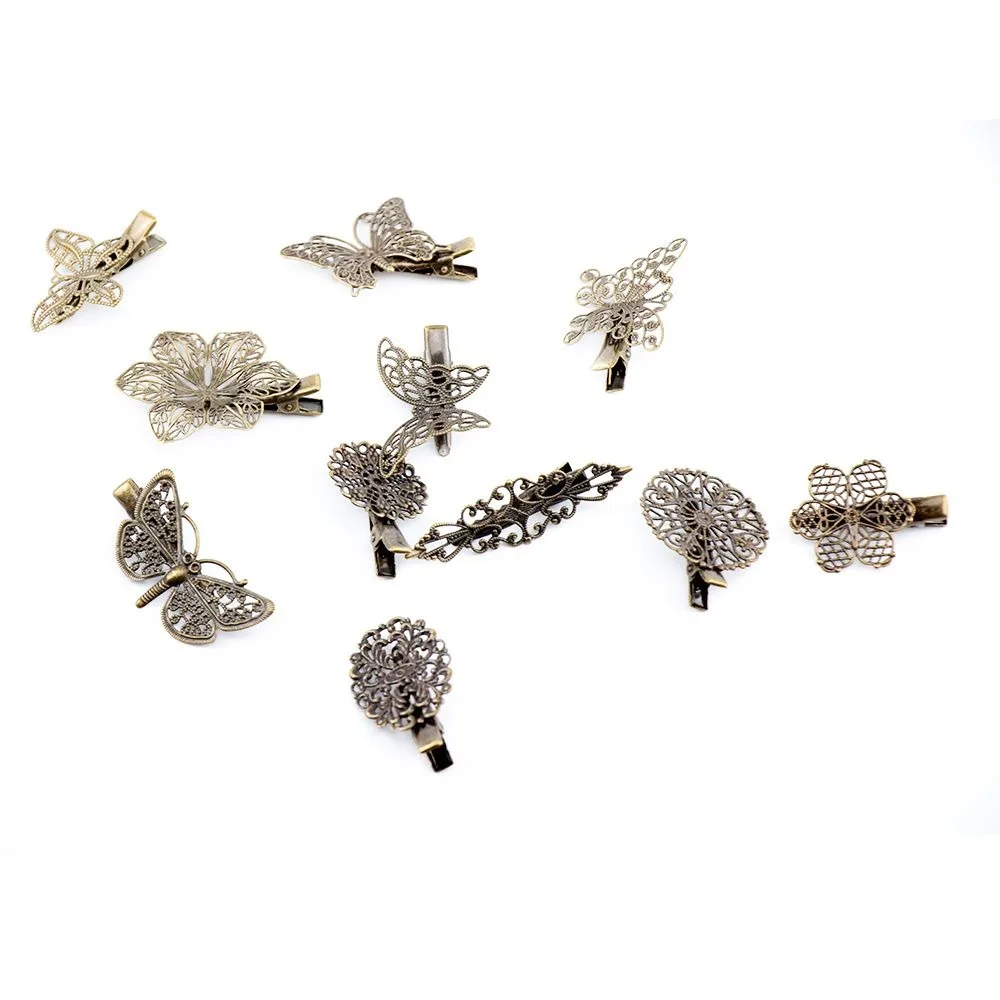 Заколки для волос в стиле ретро шпильки бронзовые аксессуары укладки 1