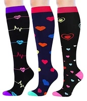 3 pairs compression socks men women running sports socks for varicose veins medical nursing cycling knee high compression socks