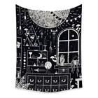 Психоделический гобелен в стиле бохо, гобелен с деревом жизни из Луны, Настенный Коврик, покрывало для кровати, украшение для дома