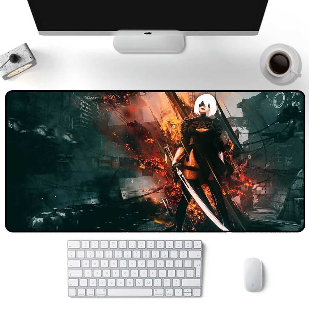 

Nier Automata Characters Rubber Pad To Mouse Game Gaming Mouse Pad Gamer Large Deak Mat 90x40cm Animation Products Desks