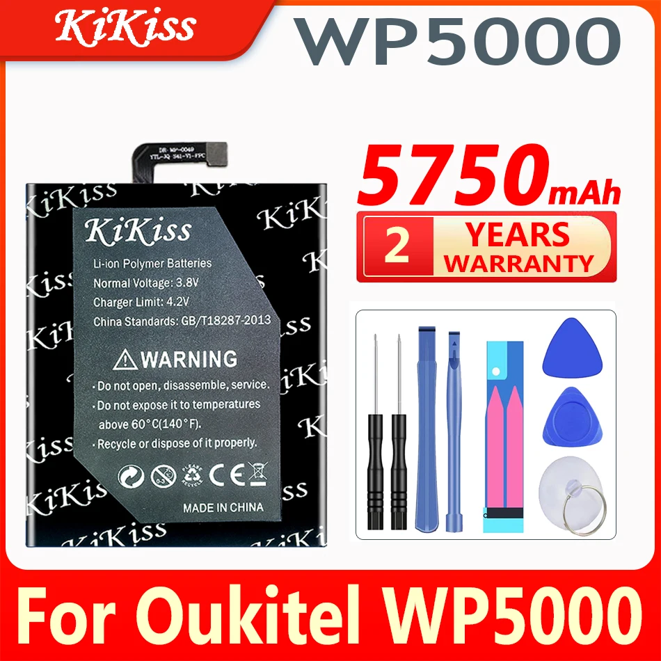 

KiKiss 5750mAh Backup Battery For Oukitel WP5000 Mobile Phone Replacement batteries