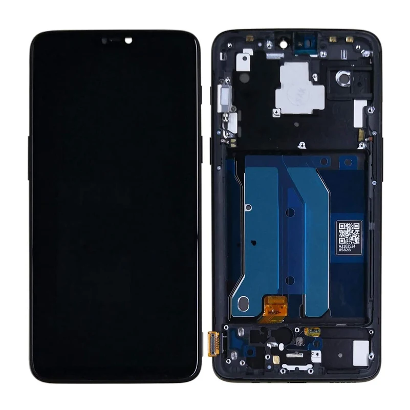 

Deronweer Original Amoled Compatible with OnePlus 6 A6000 A6003 1+6 LCD Touch Screen Display Assembly Digitizer (Mirror Black)
