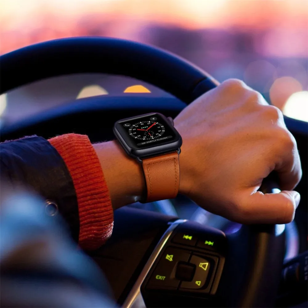Высококачественный ремешок из натуральной кожи для Apple Watch Series 4 44 мм 40 мм ремешок для iWatch 1 2 3 42 мм 38 мм ремешок для часов