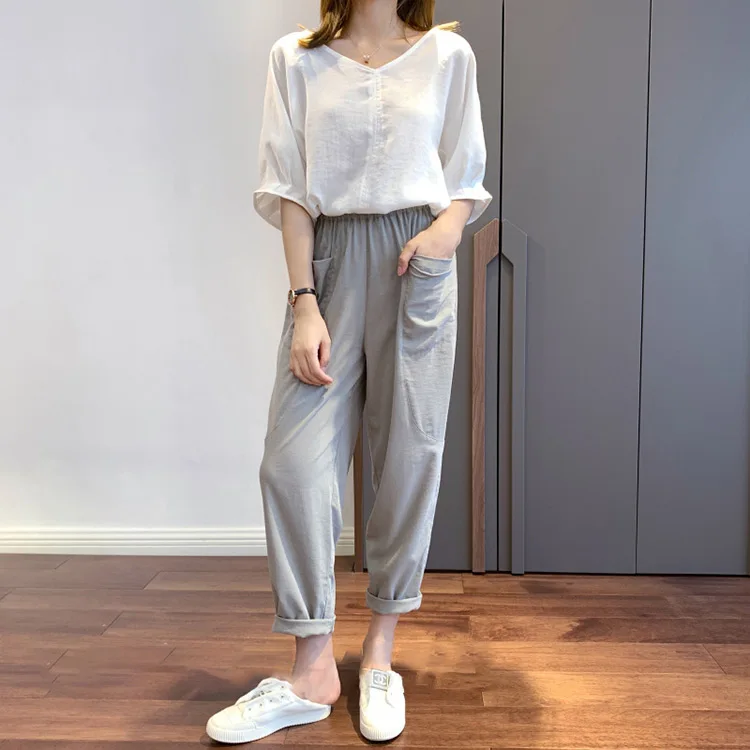 Новинка 2020 модные женские хлопковые эластичные однотонные черные/серые