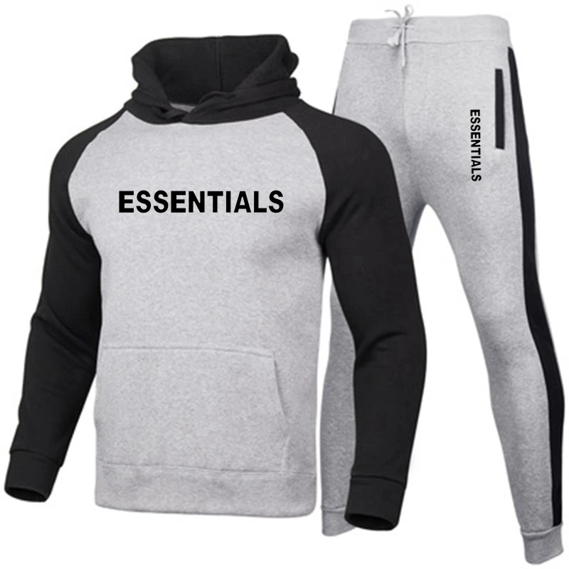 

Autumn and winter men's sportswear, autumn and winter hooded suit + sports and leisure trousers, men's jogging fitness clothes 2