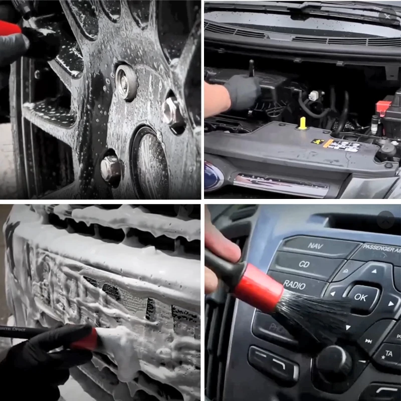 

Car Soft Hair Detail Brush Auto Interior Brush Electrostatic Dust Remove Tools 77HF