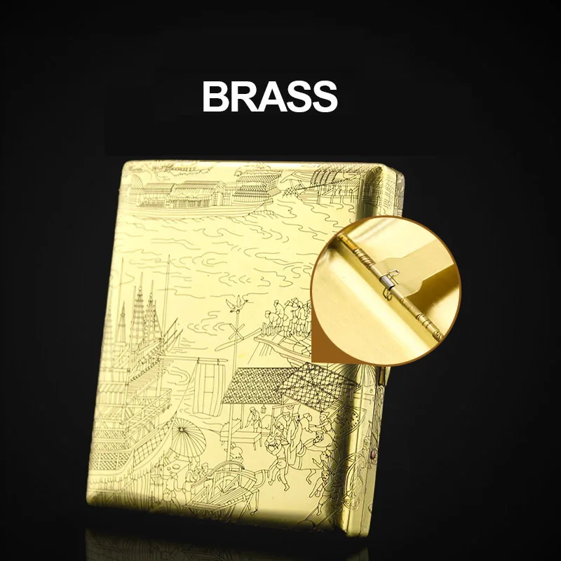 Оригинапосылка IMCO ультратонкая сигаретная коробка из чистой латуни высокое