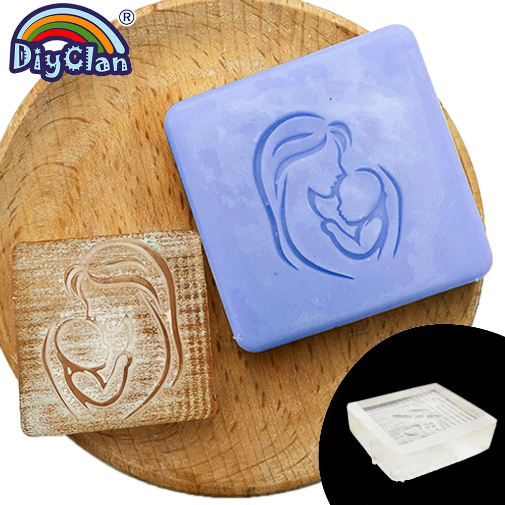 Акриловое волокно для мамы и сына с рисунком мыло ручной работы штамп глава мини