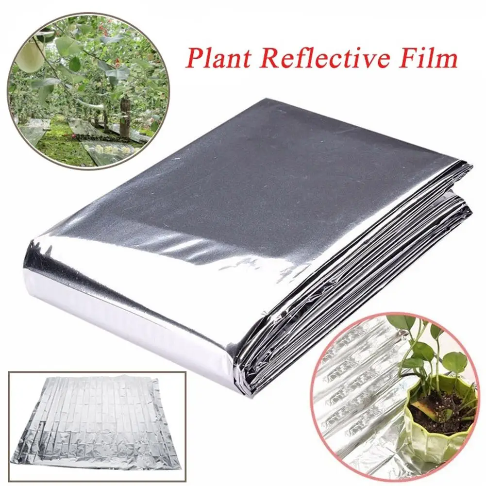 

210x120cm Silver Reflective Film Environmental Portable Light Healthy Security Plants Cover Greenhouse Covering Foil Sheets