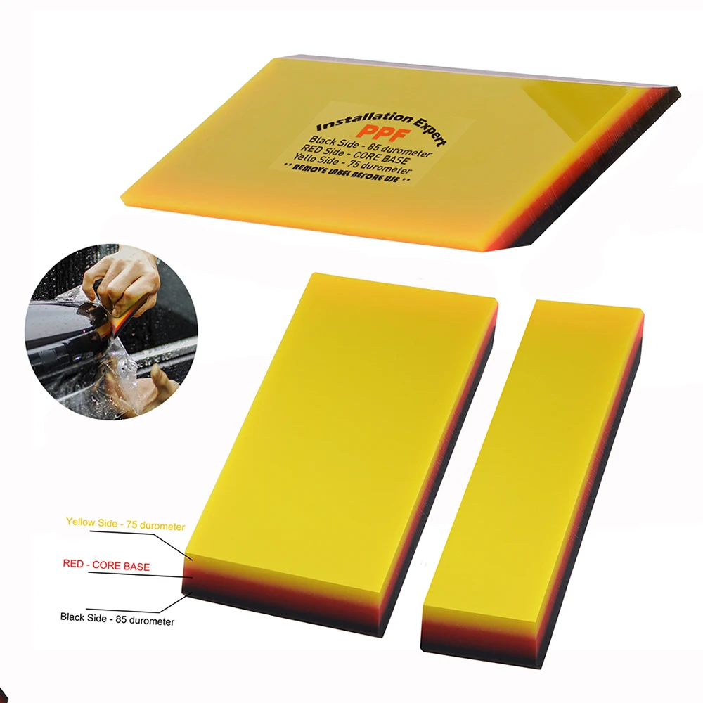 

FOSHIO 2/10pcs Soft Car Wrapping Squeegee Carbon Fiber Vinyl Film Install Tool Window Tint Clean 2in1 PPF Scraper Water Wiper