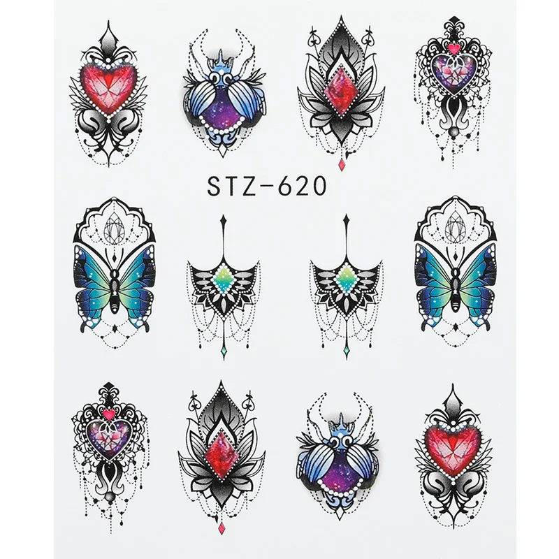 1 шт стикер s для дизайна ногтей черное ожерелье линейные маникюрные слайдеры 3D