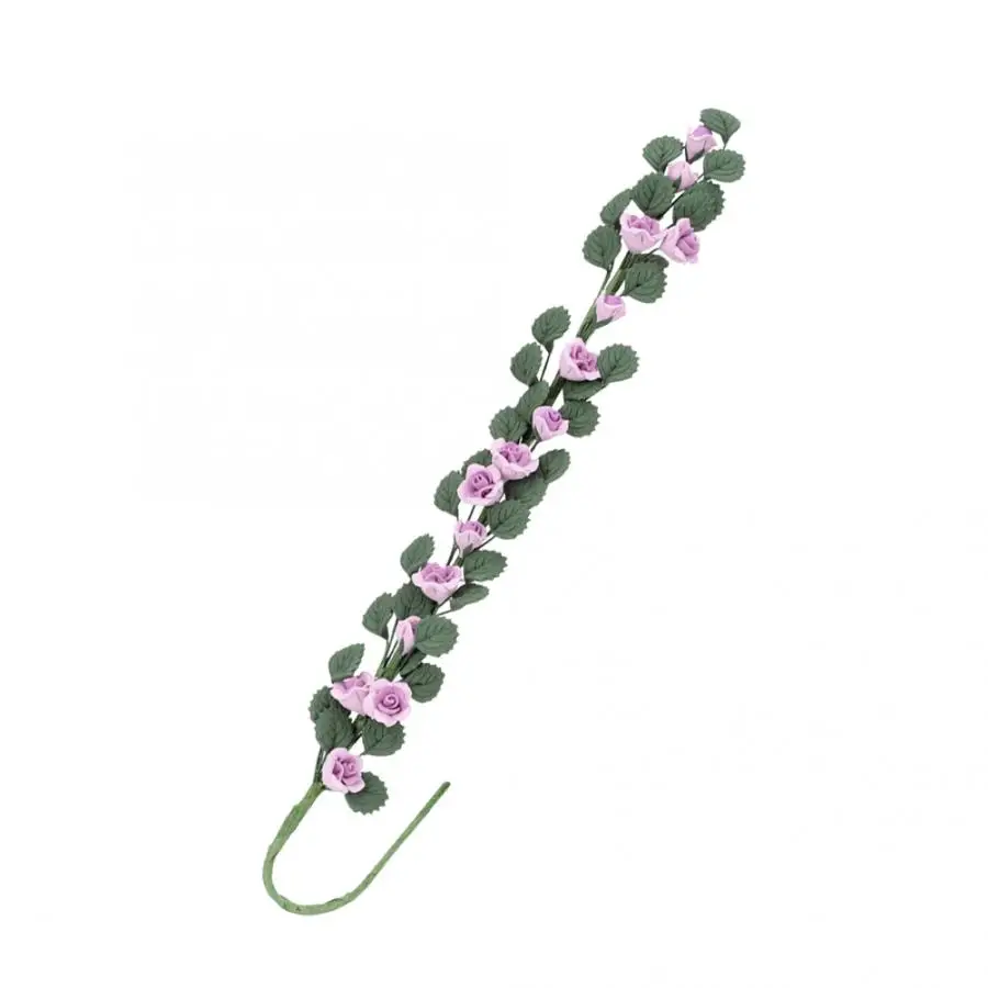 

Simulation Resin Flower String 1:12 Mini Dollhouse Garden Scene Rose String Easel Swing Decorative Long Bouquet Doll House Acces