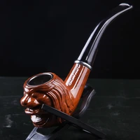 bent type personality lion bakelite face pipe old fashioned resin filter pipe carving novice entry elementary smoking kit