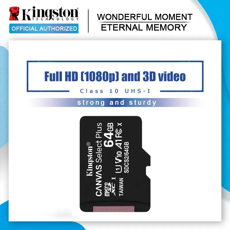 Карта памяти Kingston microSDXC класс 10 16 128 ГБ|8gb microsd|micro sd card 16gbmemory 64gb |