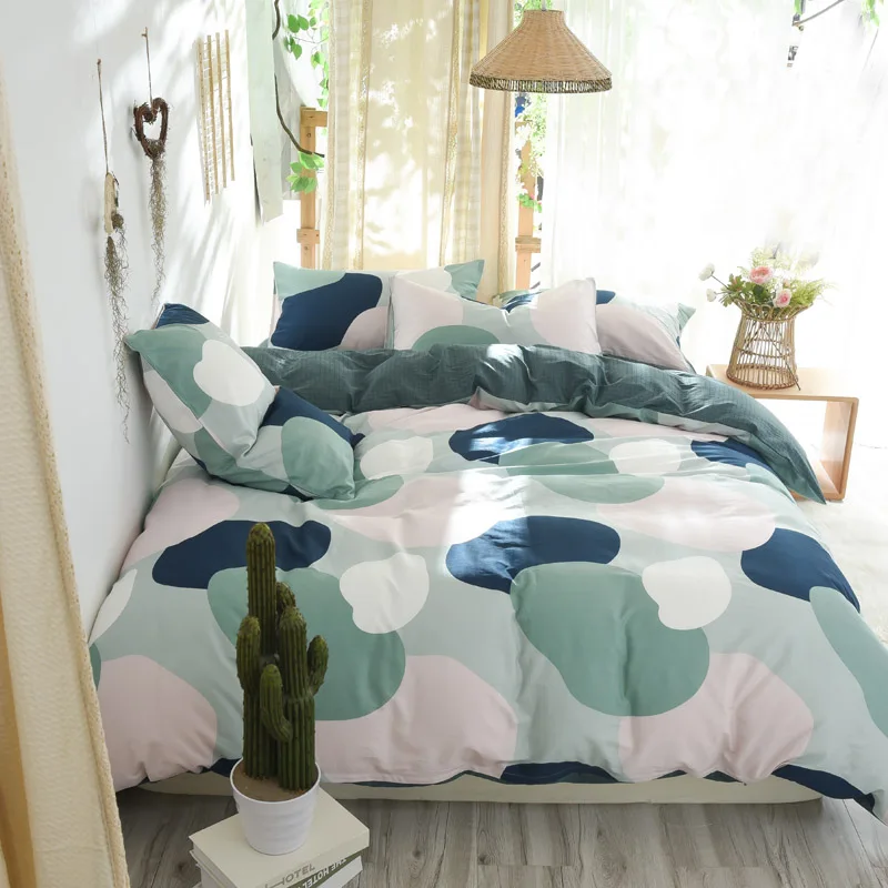 TUTUBIRD-Kids Cartoon style bedding set 100% cotton soft bed linen cactus rose print duvet cover twin queen king size bedspread | Дом и сад
