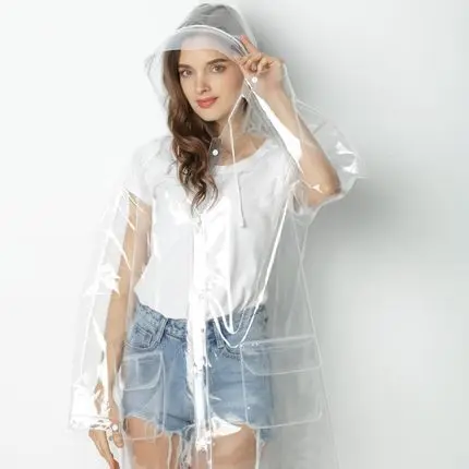 

Fashionable Men And Women Couples Transparent Raincoat Adult Hiking Backpack Outdoor Anti-fouling Perspective Jacket Anti-heavy