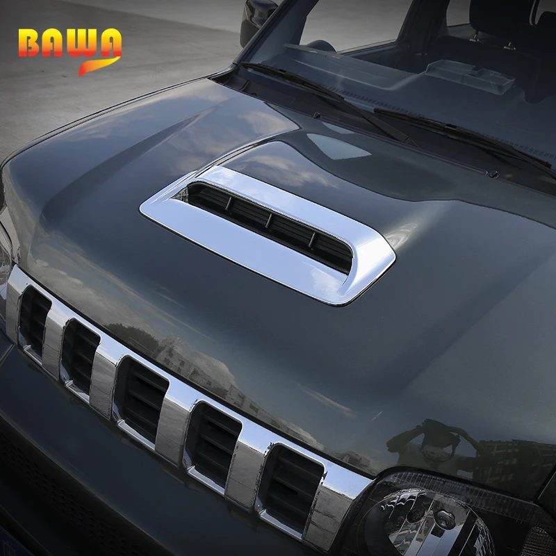 

BAWA ABS Air Flow Intake Scoop Turbo Bonnet Vent Cover Hood Decoration Stickers for Suzuki Jimny 2012-2017 Car Styling