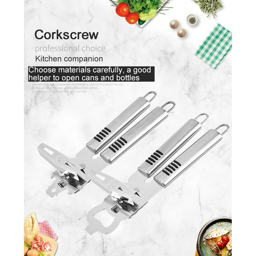 

Dropship Stainless Steel Can Opener Multifunctional Major Open Canned Knife Kitchen Tools Bar Accessorie
