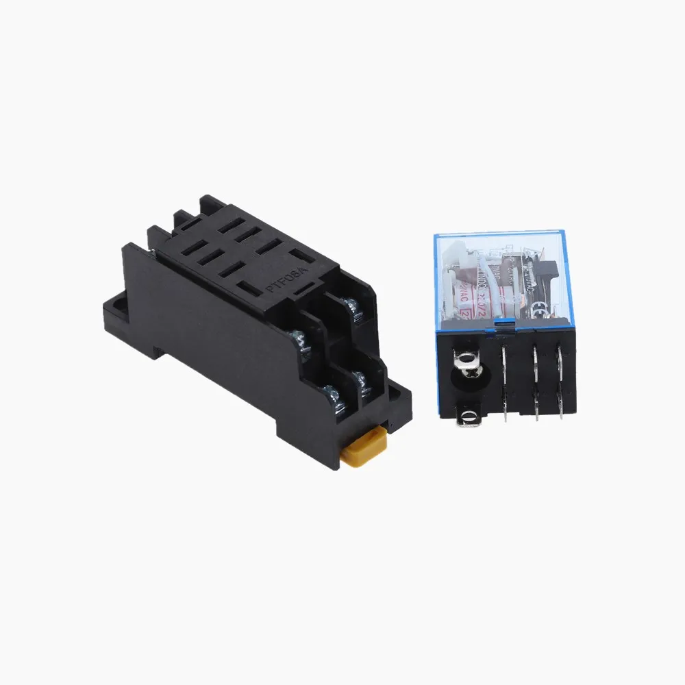 LY2N-J Relay 12V 24V / AC 110V 220V Coil High Quality General Purpose DPDT Micro Mini Relay with Socket Base Holder images - 6