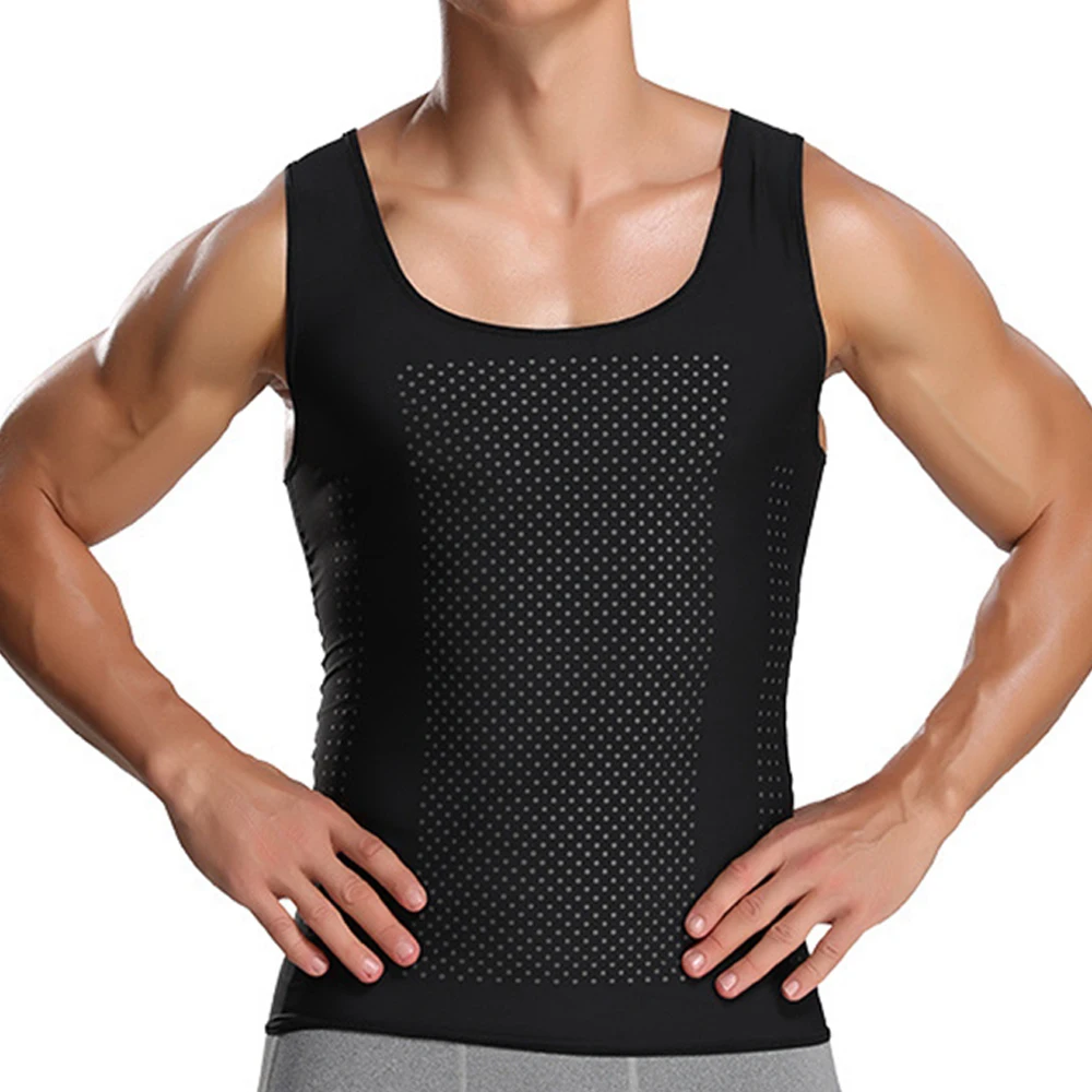 Men Slimming Vest Body Shaper Corset Compression Shirts Shapewear Girdle Shirts Modeling Strap Male Super Elastic Breathable