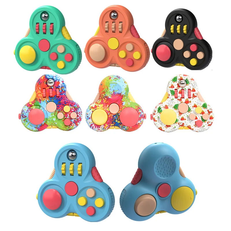 

Triangular Fingertip Gyro Fidget Pad Cube Sensory Toys Anxiety Stress Relief Decompression Toys for Kids Adults AK255