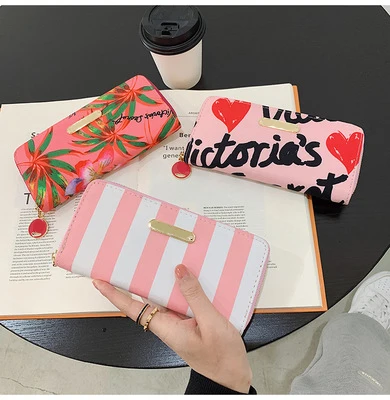 

2021 New Wallet Lady Letter Storage Bag Long Zipper Wallet Multicolor Leopard Print Card Bag women wallets purse dropshipping
