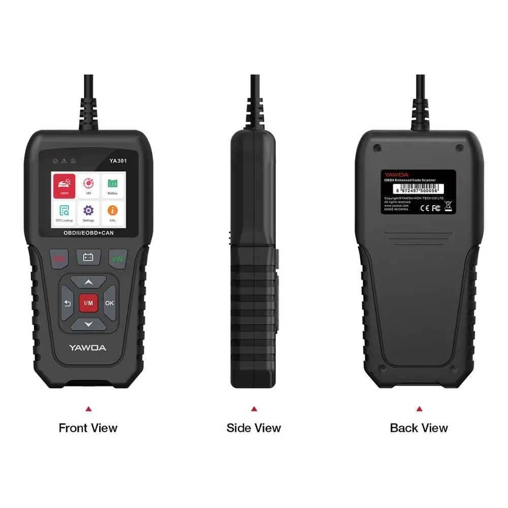Ediag YA301 OBDII/EOBD считыватель кодов настоящий 16Pin USB обновление с функцией обнаружения автомобильной батареи OBD2 инструмент PK CR3001 ELM327