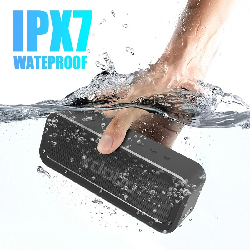 Портативный Bluetooth Динамик BT5.0 IPX7 Водонепроницаемый сабвуфер супер бас туры