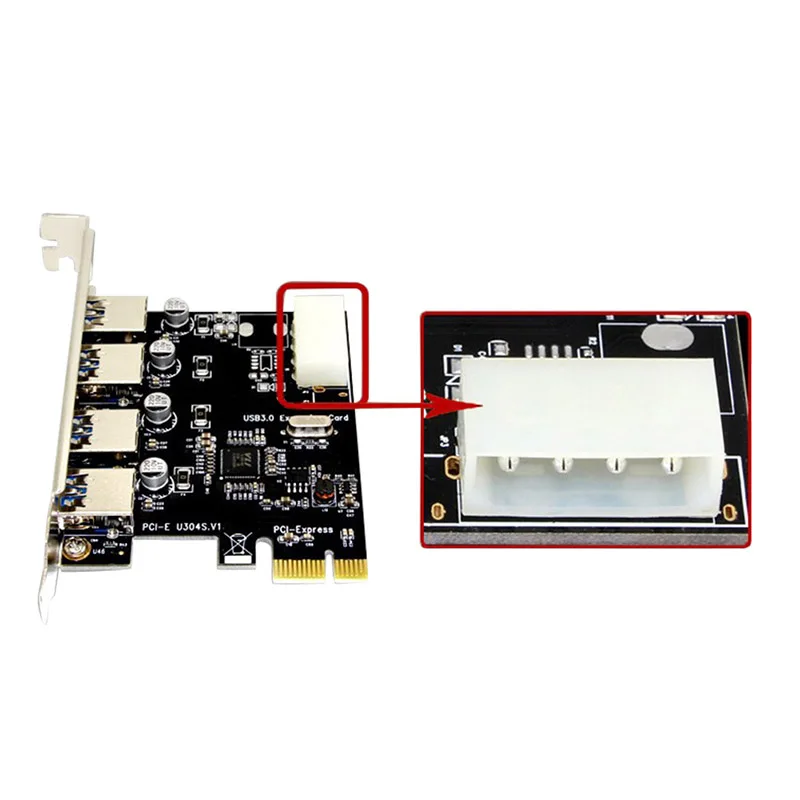 

Карта расширения PCI-E на USB 3,0, 4 порта USB, встроенная настольная Плата расширения QJY99