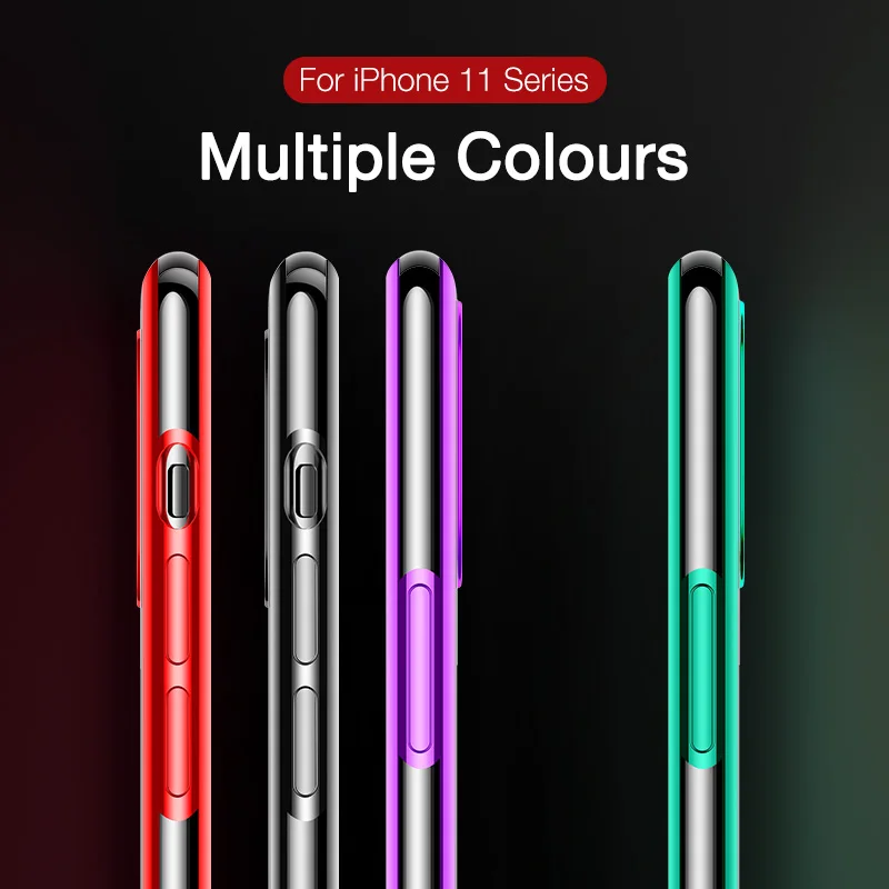 Чехол с покрытием для Iphone 11 Pro Max мягкий ТПУ ультратонкий смешанный силиконовый