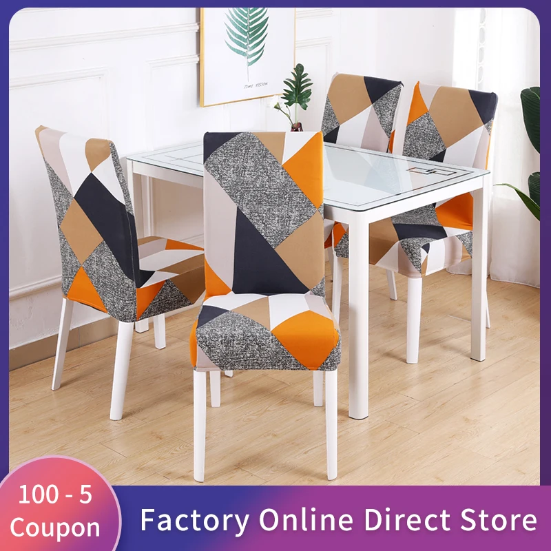 

Stretch Chair Covers Floral Printing Elastic Chair Cover Removable Washable For Wedding Dining Room Office Banquet Housse Chair