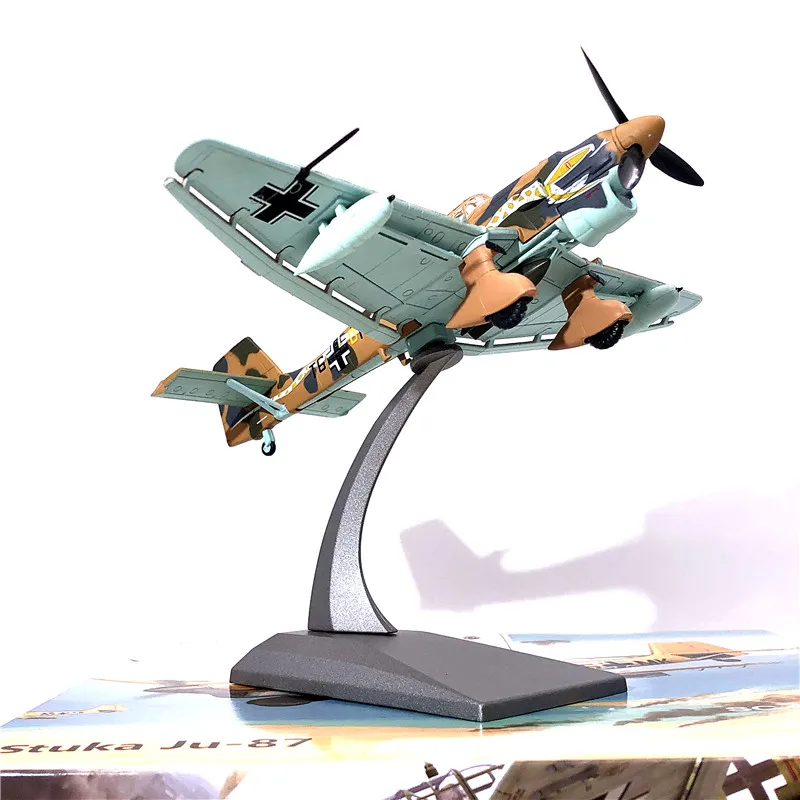 Модель немецкого боевого самолета Stuka JU-87 Dive модель литая металлического