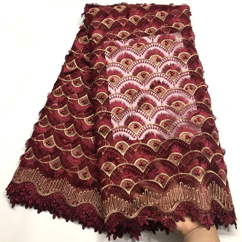 2020 высококачественные нигерийские кружевные ткани новейшая сетка из бисера