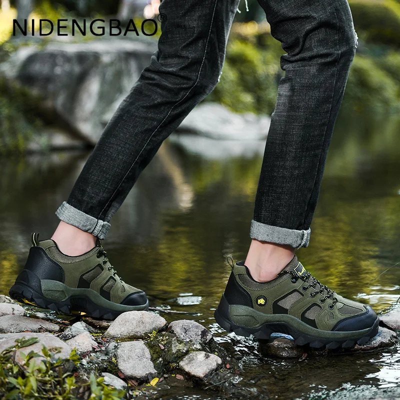 Men Hiking Shoes High Quality Anti Skid Couple Outdooor Trekking Mountaining Sneakers Women Climbing Walking Sports Shoes 37-47