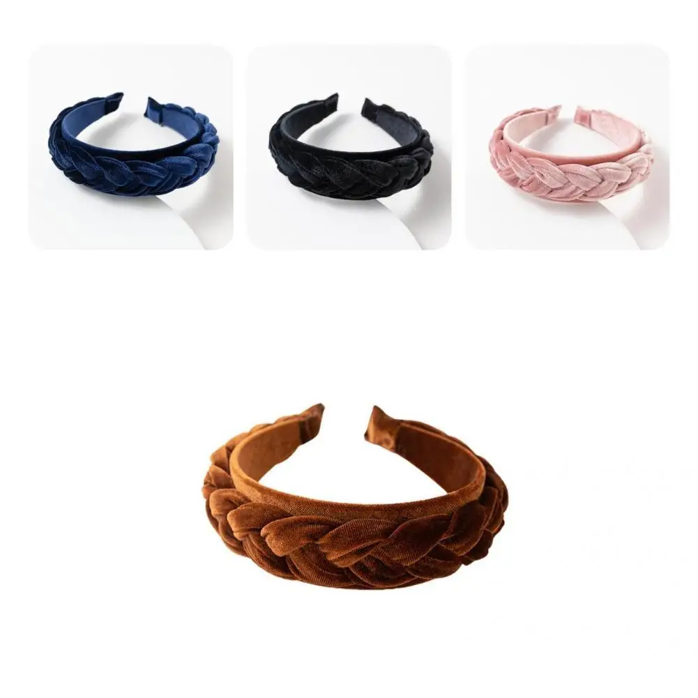 

Hairband Durable Exquisite Attractive Fashion Cross Braid Decor Hairband for Girl Hair Band Head Hoop