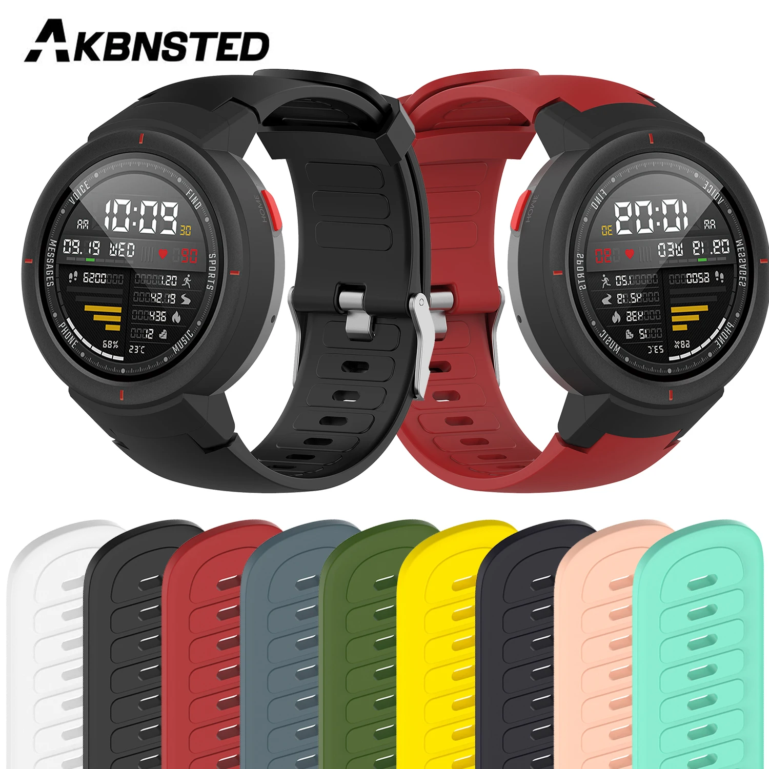 AKBNSTED мягкий силиконовый сменный Браслет ремешок для Huami Amazfit Verge браслет умные часы спортивный ремешок аксессуары
