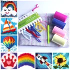 Лидер продаж! Набор ковриков с защелкой, незавершенный вязаный крючок, пряжа, подушка, коврик, радужные влюбленные, вышивка, ковер, домашний декор