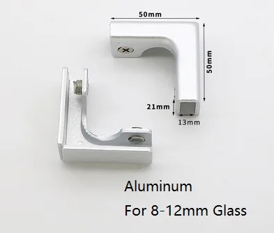Alu L 8-12mm 4 шт. алюминий 304 из нержавеющей стали T L крест акриловый стеклянный хомут для полки демонстрация витрина рыбного бака соединения расточные бесплатно - Цвет: Alu L 8-12mm