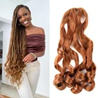 Синтетические спиральные вьющиеся волосы для наращивания, вязаные крючком волосы, высокотемпературные волосы, свободные волнистые волосы для наращивания