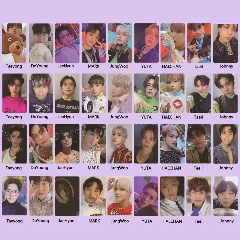 

9Pcs/Set KPOP Nct127 Album Sticker Photocard LOMO Cards Self-Made Signature Postcards Mark Taeyong Taell For Fans Collection Z28