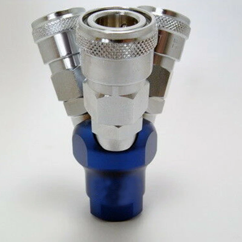 

Lightweight Air Hose Connector 3 Ways Quick Connect Aluminum alloy Tools Socket