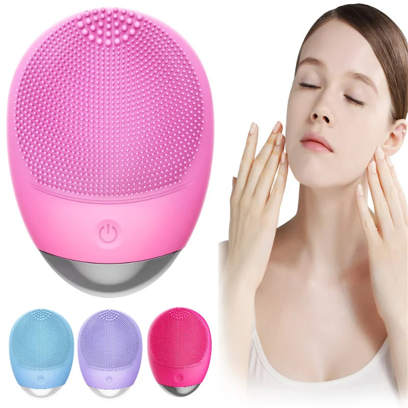 Электрическая силиконовая щетка для очищения лица массажные устройства