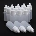 100 шт.лот 10 мл пустые пластиковые сжимаемые бутылки-капельницы для жидкости для глаз, образец, капля, многоразовые бутылки